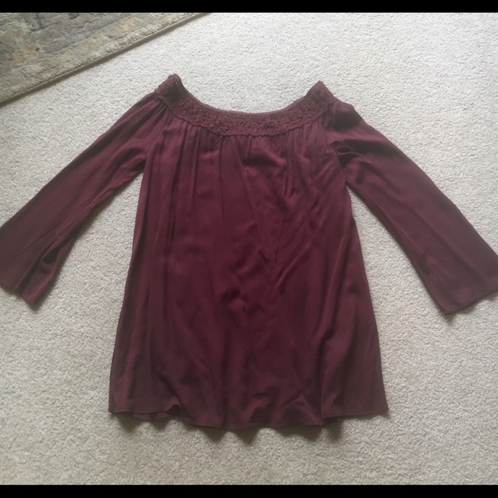 NWOT Tobi Maroon Flowy Dress